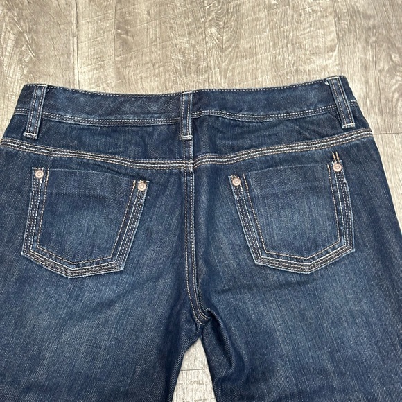 Youth Old Navy 14 Regular XL Cropped Pants Jeans Blue Denim Rolled Hem NWOT - Picture 6 of 9